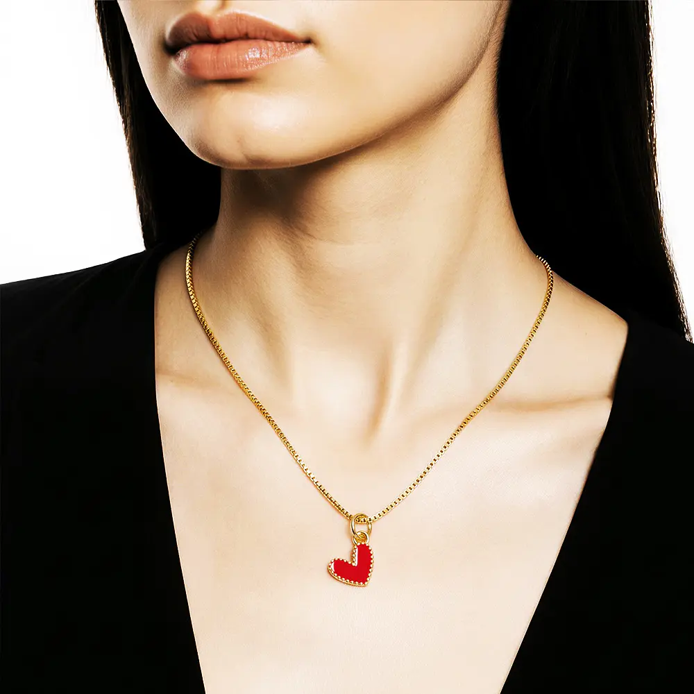 CADENA CORAZON JOLIE ROJO
