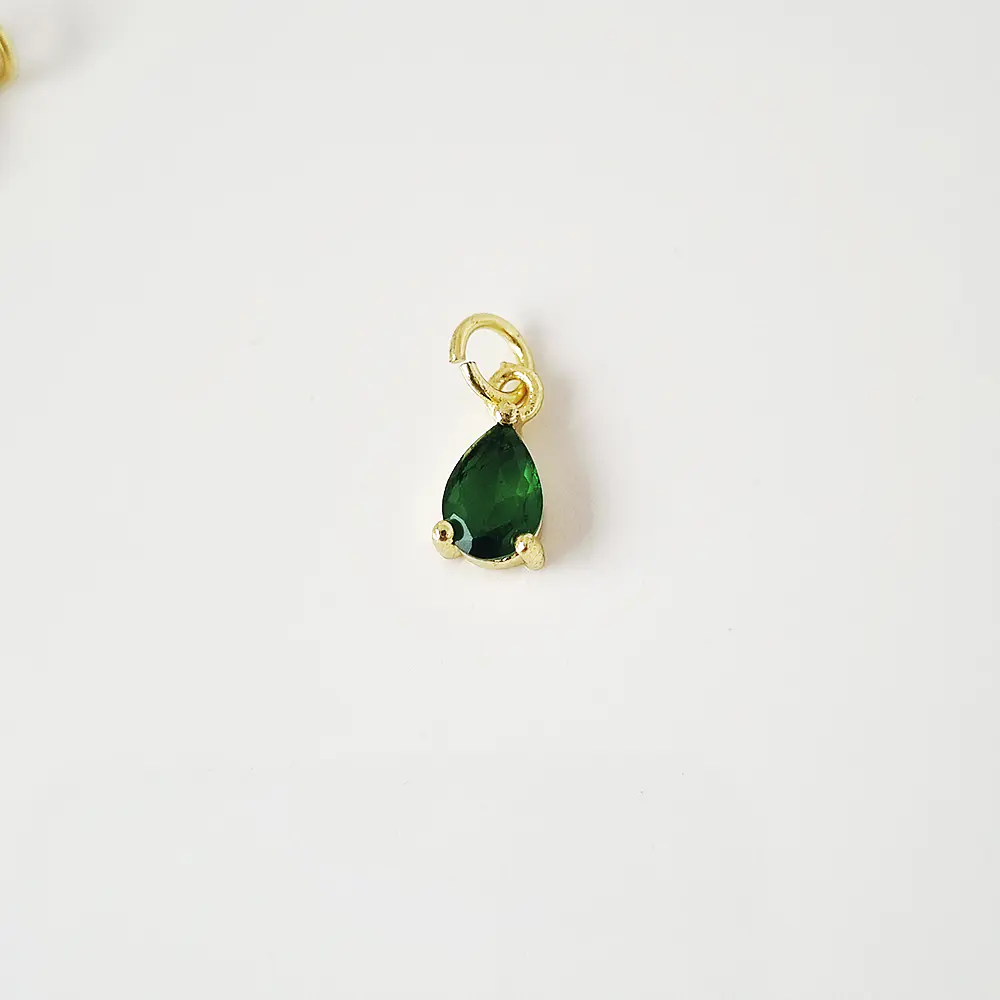 DIJE CIRCON LAGRIMA VERDE