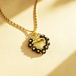 CADENA SAGRADO CORAZON MOSTACILLA NEGRA
