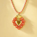CADENA SAGRADO CORAZON MOSTACILLA ROJA