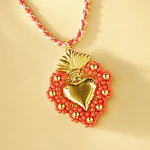 CADENA SAGRADO CORAZON MOSTACILLA ROJA
