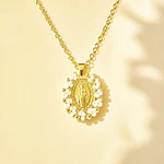 CADENA VIRGEN MILAGROSA MOSTACILLA BLANCA