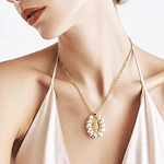 CADENA VIRGEN MILAGROSA MOSTACILLA BLANCA