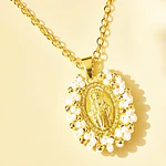 CADENA VIRGEN MILAGROSA MOSTACILLA BLANCA