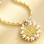 CADENA VIRGEN GUADALUPE MOSTACILLA BLANCA