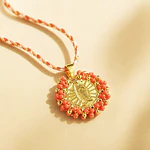 CADENA VIRGEN GUADALUPE MOSTACILLA ROJA