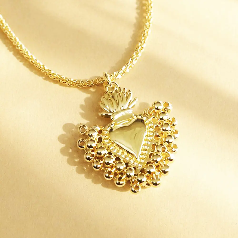 CADENA SAGRADO CORAZON DORADO