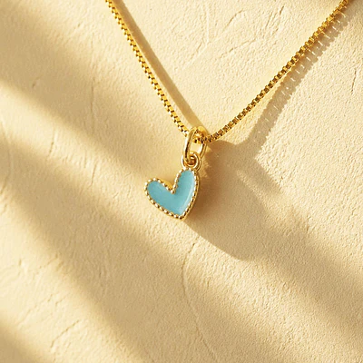 CADENA CORAZON JOLIE TURQUESA