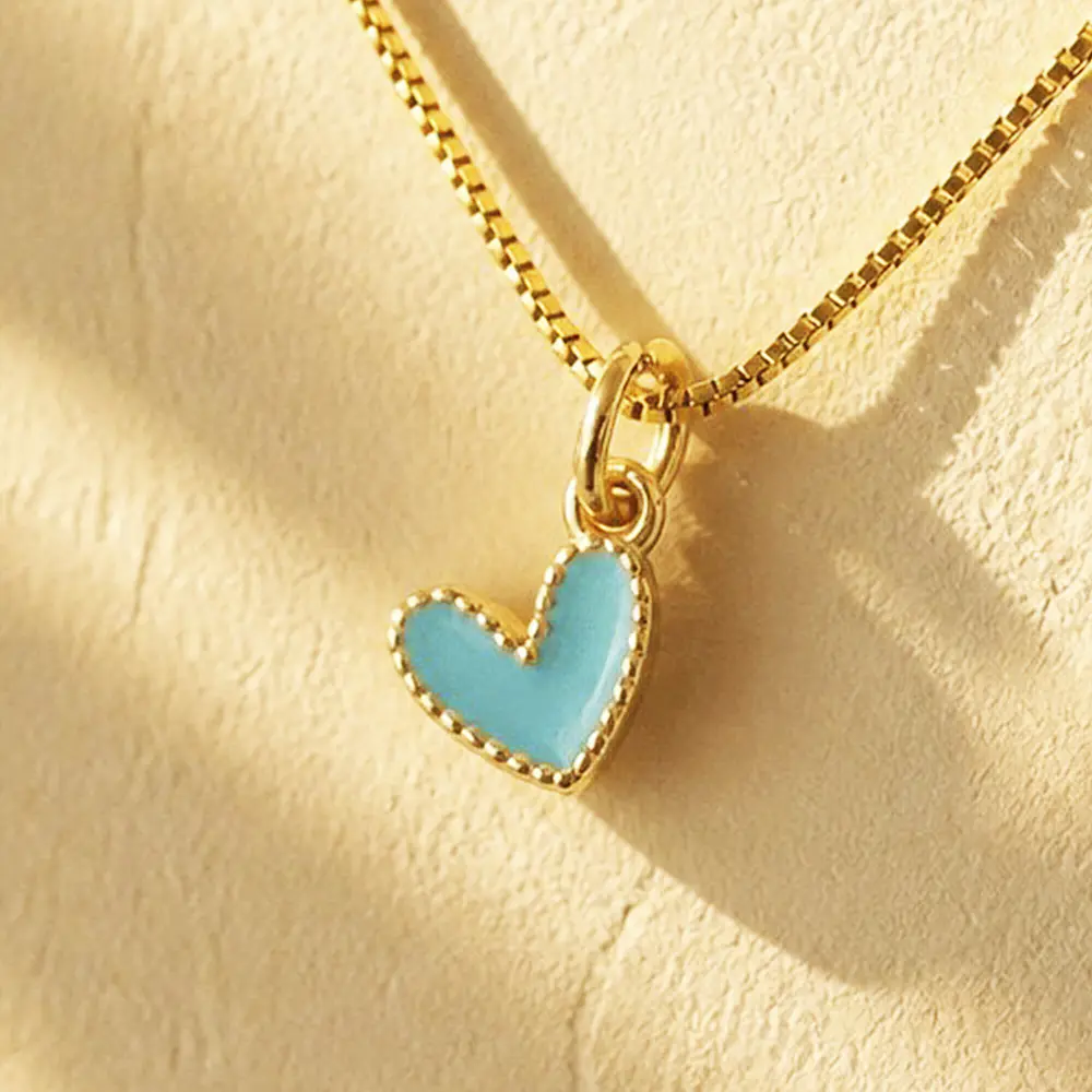 CADENA CORAZON JOLIE TURQUESA