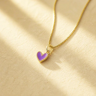 CADENA CORAZON JOLIE MORADO