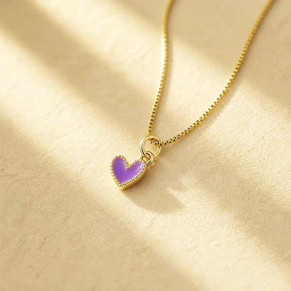 CADENA CORAZON JOLIE MORADO