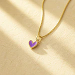 CADENA CORAZON JOLIE MORADO