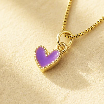CADENA CORAZON JOLIE MORADO