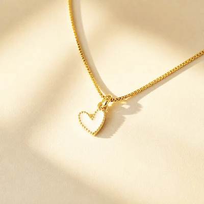 CADENA CORAZON JOLIE BLANCO