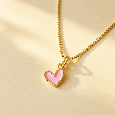 CADENA CORAZON JOLIE  ROSA