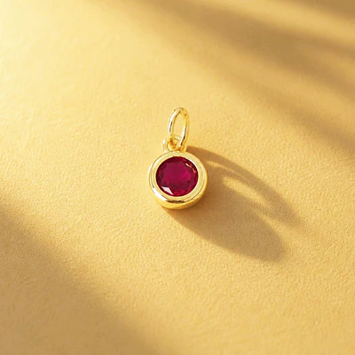 DIJE CIRCON SOLITAIRE ROJO 