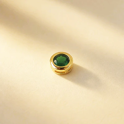 DIJE CIRCON SOLITARIO VERDE