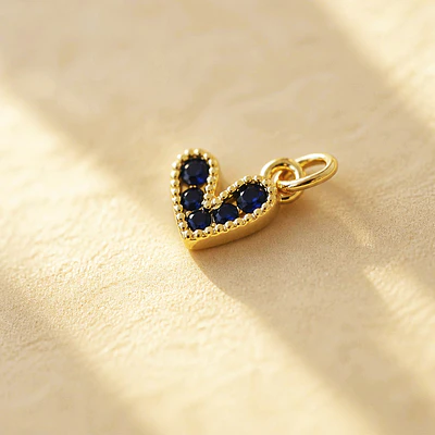 DIJE CORAZON AMORE AZUL