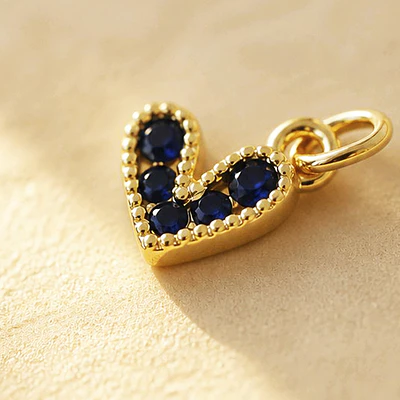 DIJE CORAZON AMORE AZUL