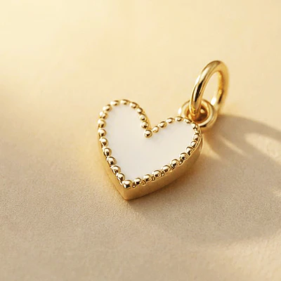 DIJE CORAZON JOLIE BLANCO