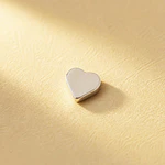 DIJE CORAZON SOLITAIRE PLATEADO