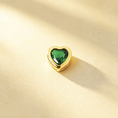 DIJE CORAZON SOLITAIRE VERDE