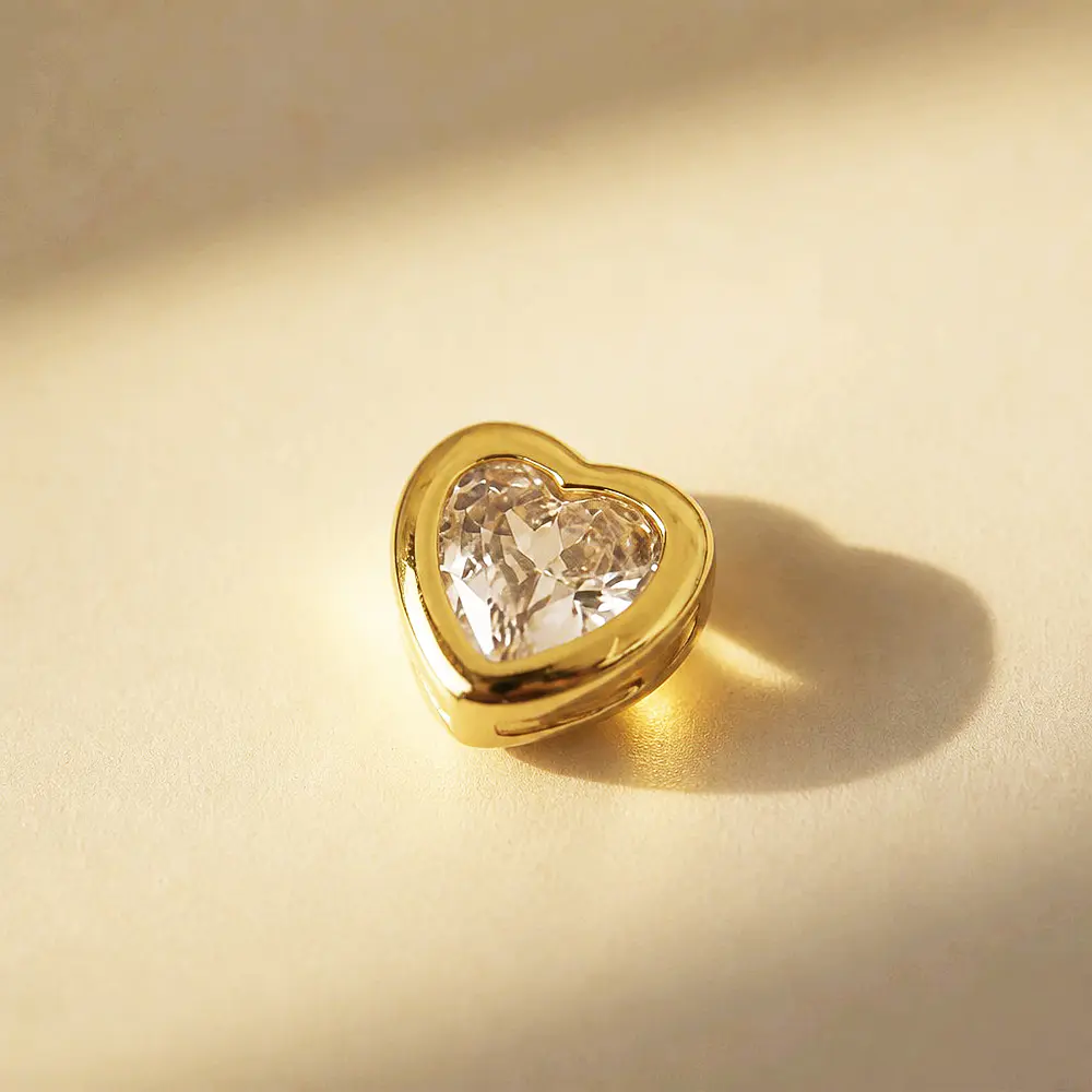 DIJE CORAZON SOLITAIRE BRILLANTE