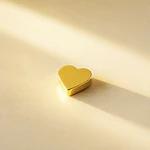 DIJE CORAZON SOLITAIRE DORADO
