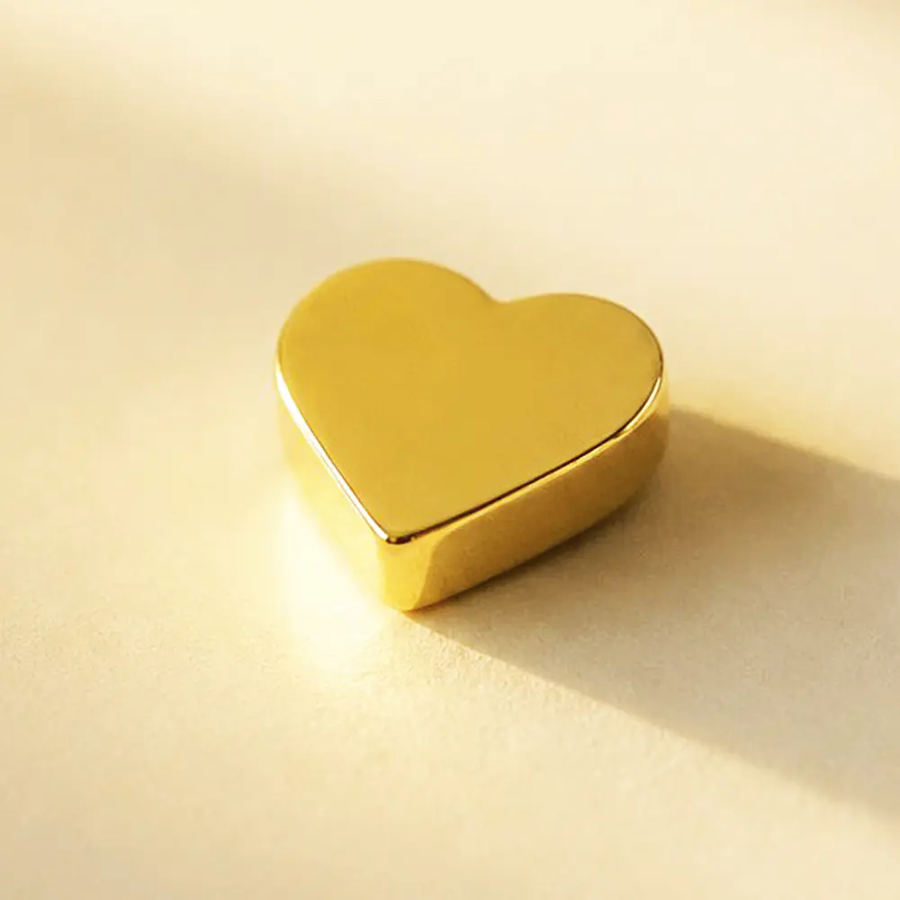 DIJE CORAZON SOLITAIRE DORADO
