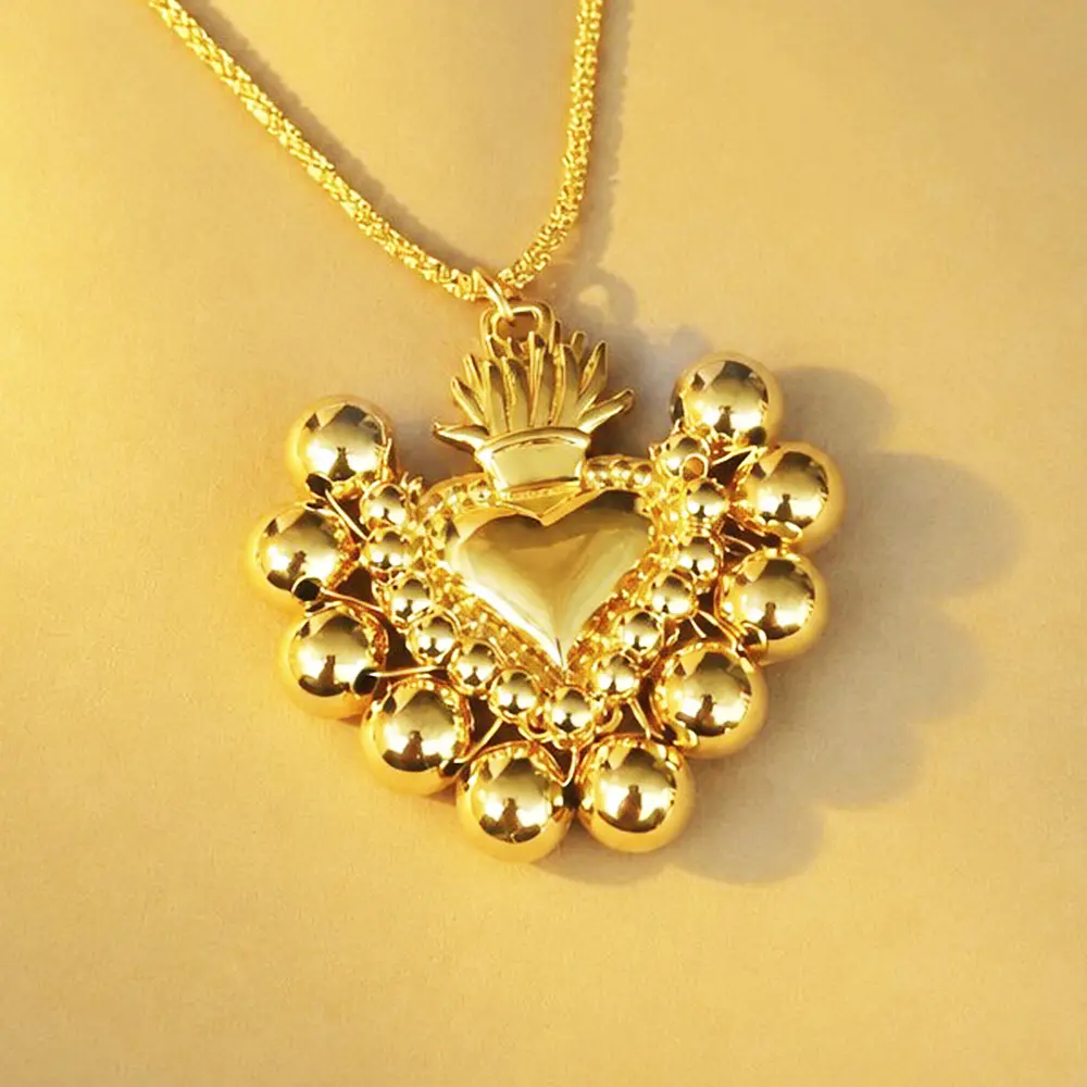 CADENA SAGRADO CORAZON DORADO GRANDE
