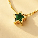 CADENA ESTRELLA SOLITAIRE VERDE