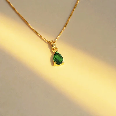 CADENA IKONICA LAGRIMA VERDE