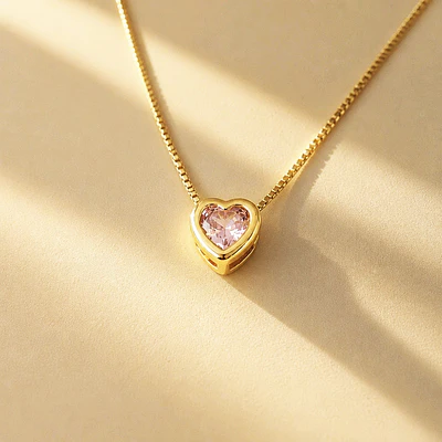 CADENA CORAZON SOLITAIRE PALOROSA