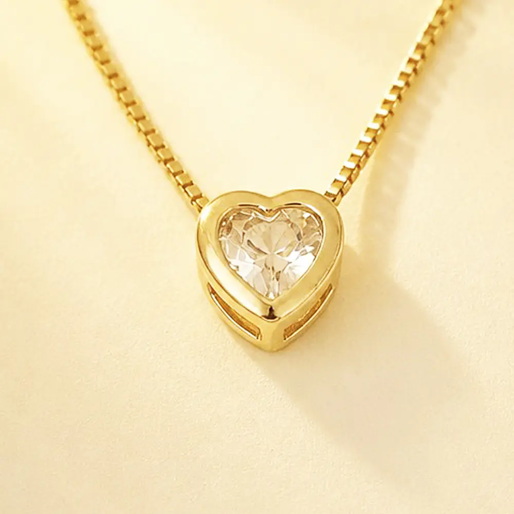 CADENA CORAZON SOLITAIRE BRILLANTE