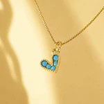 CADENA CORAZON AMORE TURQUESA
