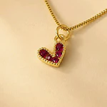 CADENA CORAZON AMORE FUCSIA