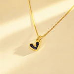 CADENA CORAZON AMORE ZAFIRO