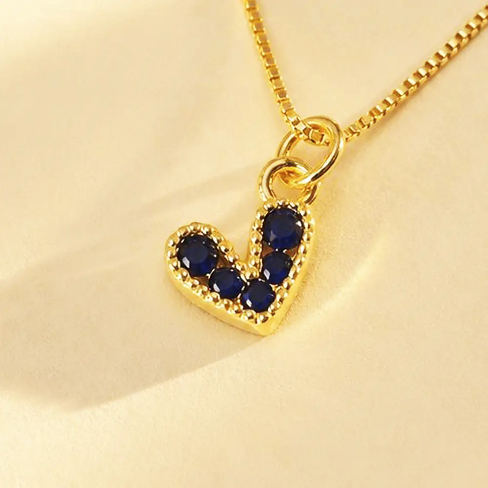CADENA CORAZON AMORE ZAFIRO