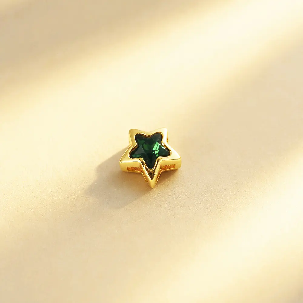 DIJE ESTRELLA SOLITAIRE VERDE