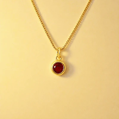 CADENA IKONICA CIRCON ROJO