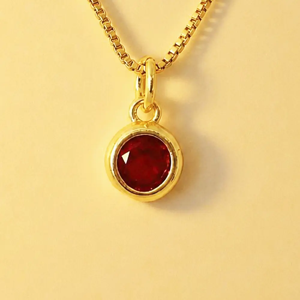 CADENA IKONICA CIRCON ROJO