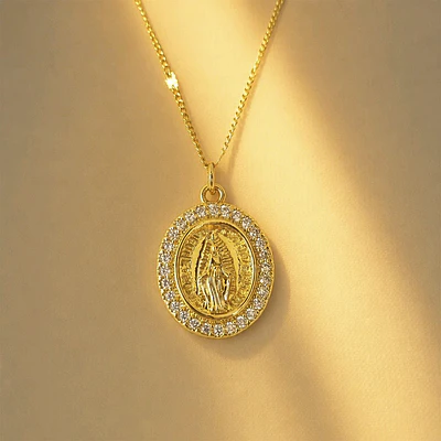 CADENA VIRGEN GUADALUPE BRILLANTE