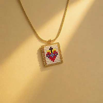 CADENA ESCAPULARIO SAGRADO CORAZON MOSTACILLA