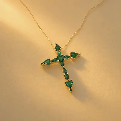 CADENA CRUZ VERDE GRANDE
