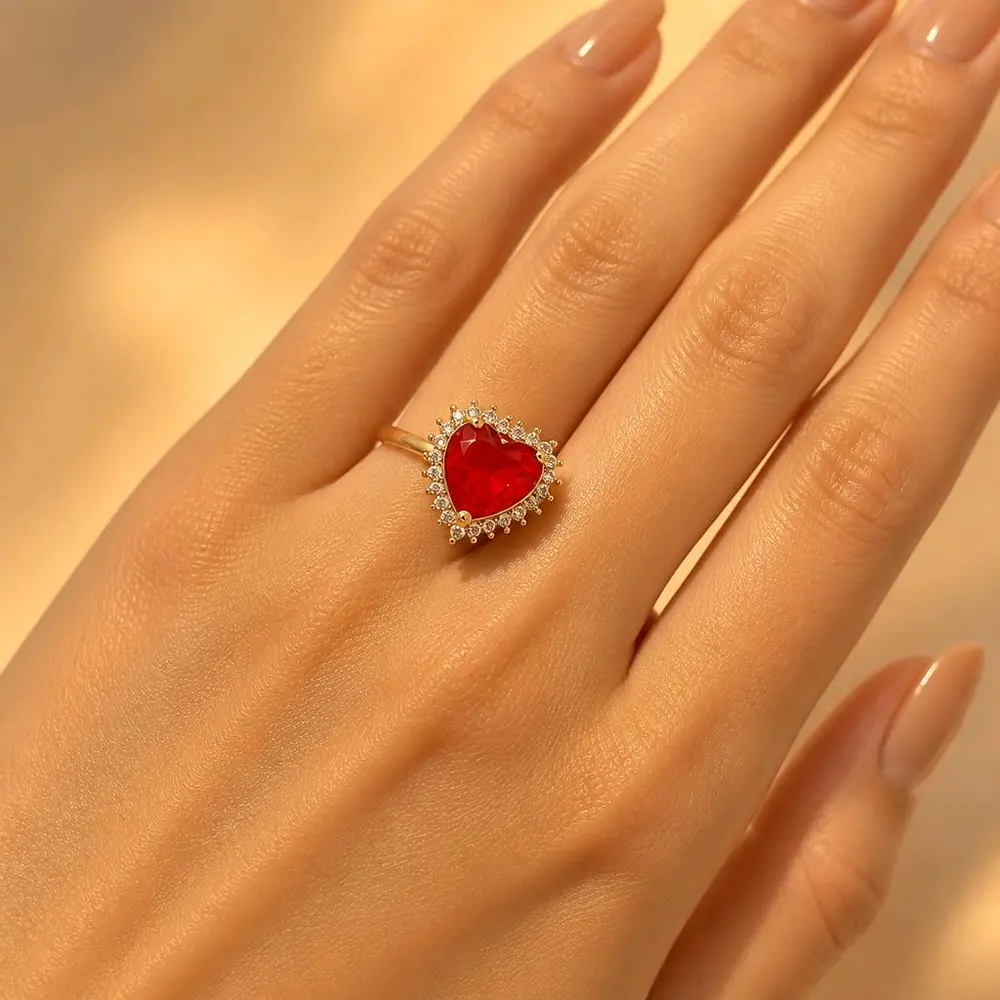 ANILLO FESTA1 ROJO RUBI