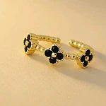 ANILLO TREBOLES NEGROS DIVINA