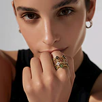 ANILLO TREBOLES BRILLANTE DIVINA