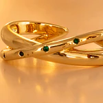 ANILLO CRUZADO VERDE