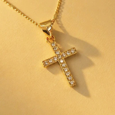 CADENA CRUZ BRILLANTES