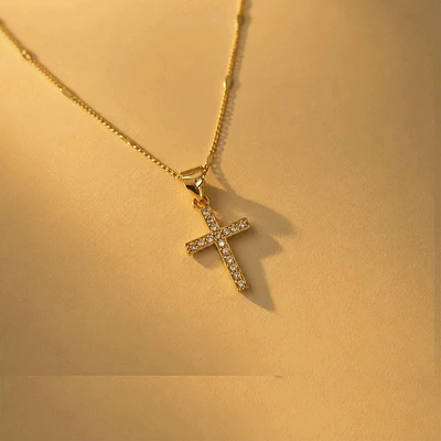 CADENA CRUZ BRILLANTES